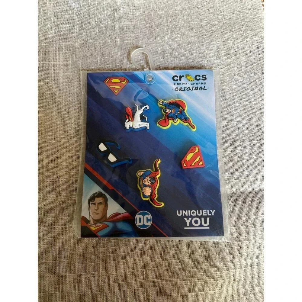 Crocs Jibbitz Charms Superman 5 Pack NEW